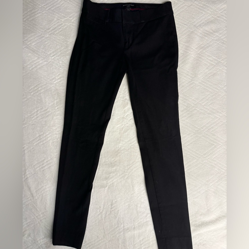 BANANA REPUBLIC SLOAN FIT ANKLE PANTS - Size 0 Black